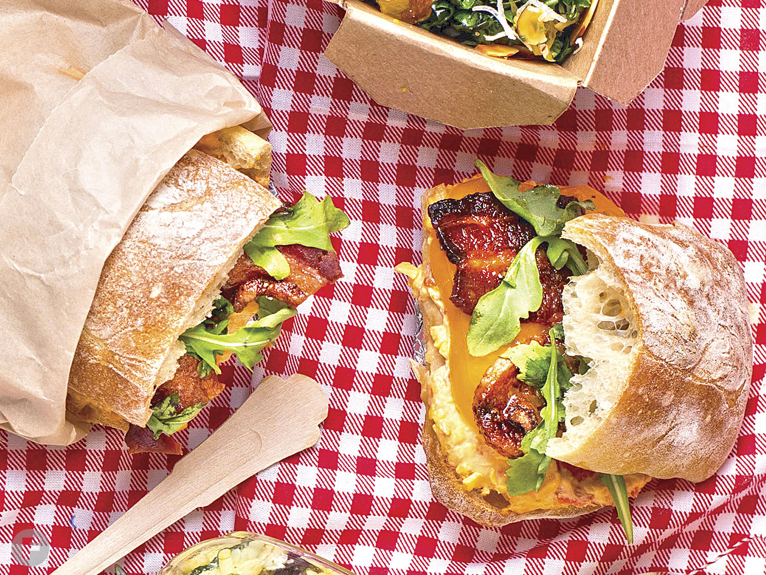 Candied Bacon, Pimento Cheese and Beefsteak Tomato Sandwiches